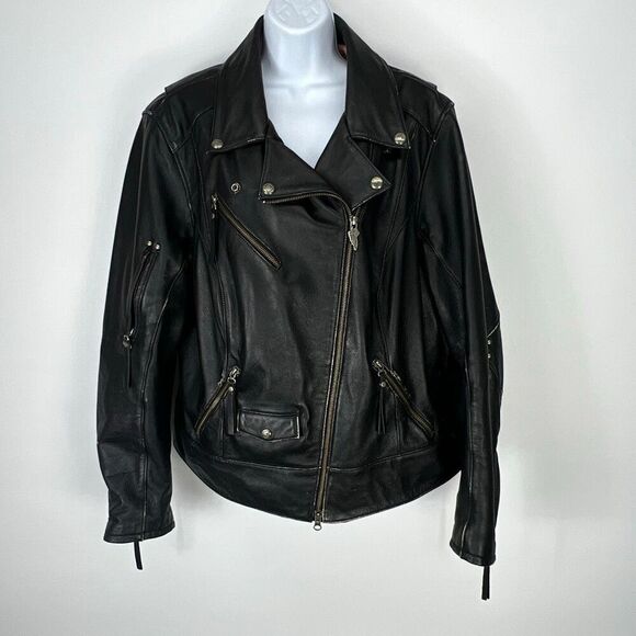 Vintage Harley Davidson Women’s Leather Jacket plus size 2W - Picture 1 of 16